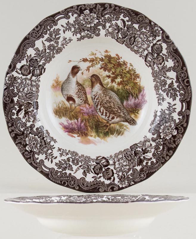 Dessert or Small Soup Plate Partridges c1970